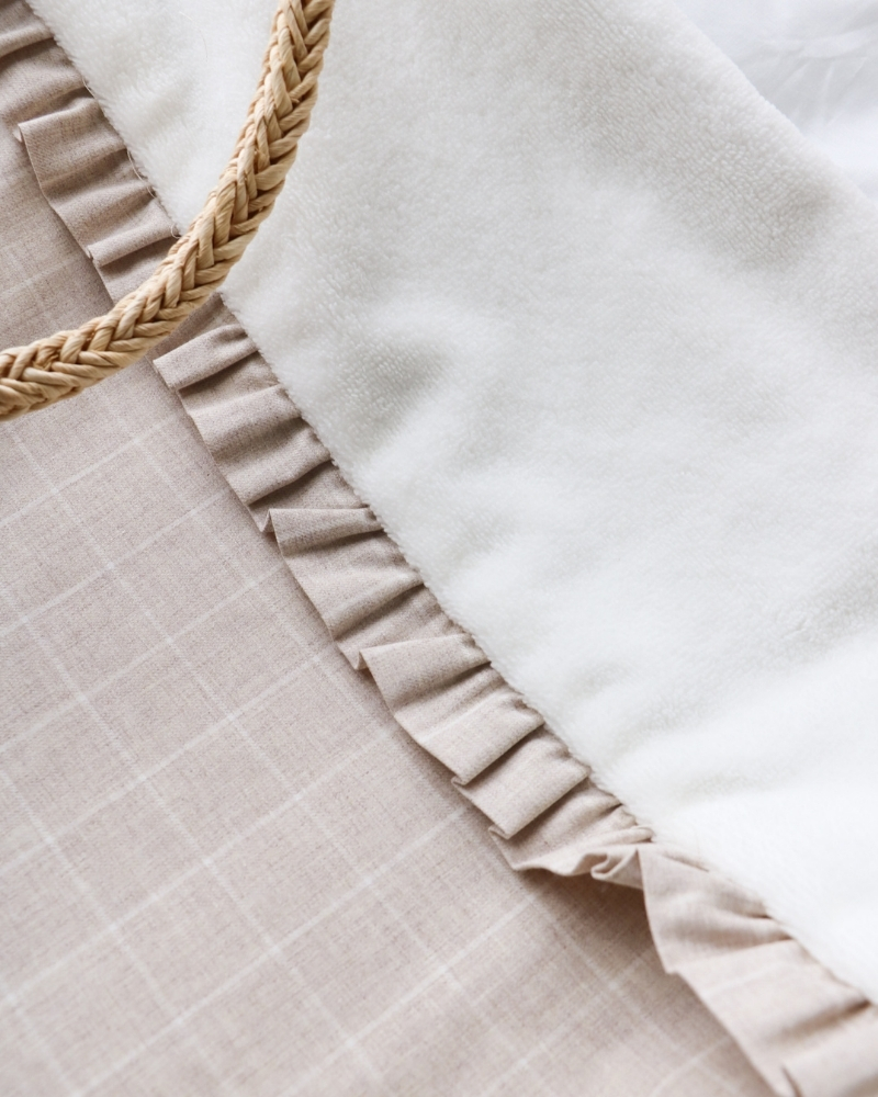 Copertina bambù rouches beige - immagine 3