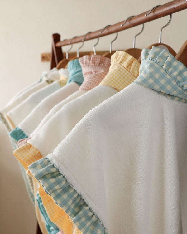 PONCHO BAGNETTO IN BAMBù E VICHY