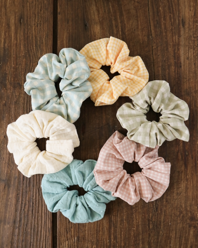 Scrunch vichy e mussola - immagine 2