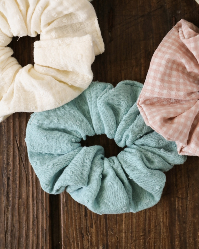 Scrunch vichy e mussola - immagine 3