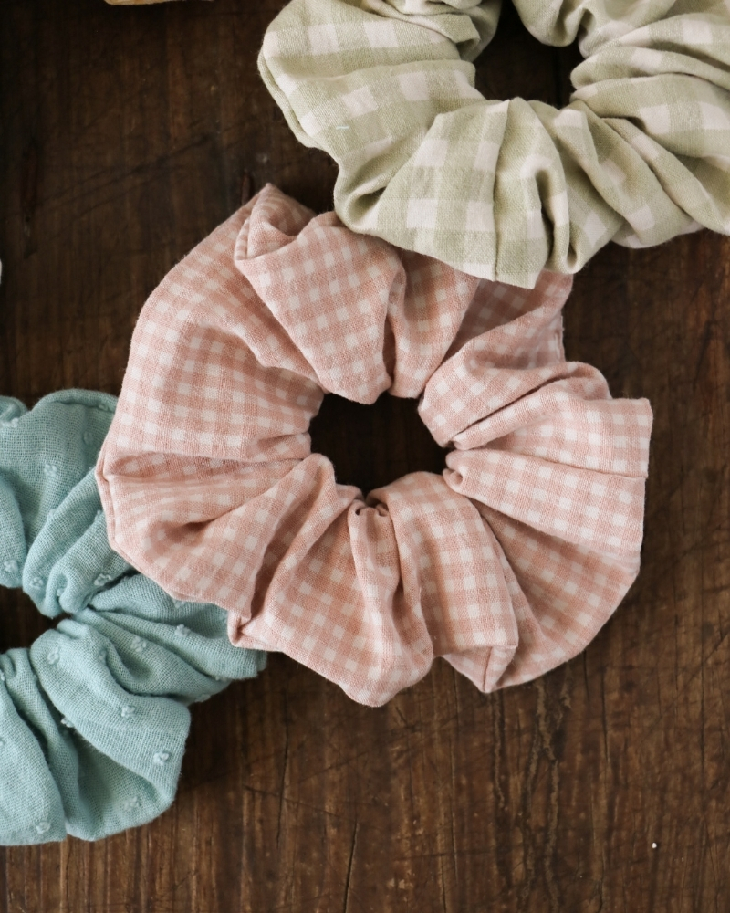 Scrunch vichy e mussola - immagine 5