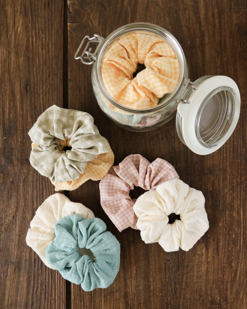 Scrunch vichy e mussola
